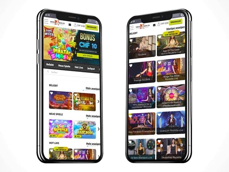 Swiss4Win appli mobile et inscription rapide – Le catalogue sur petit écran : ce qui marche bien